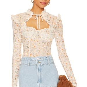 Floral pink top - only worn once!